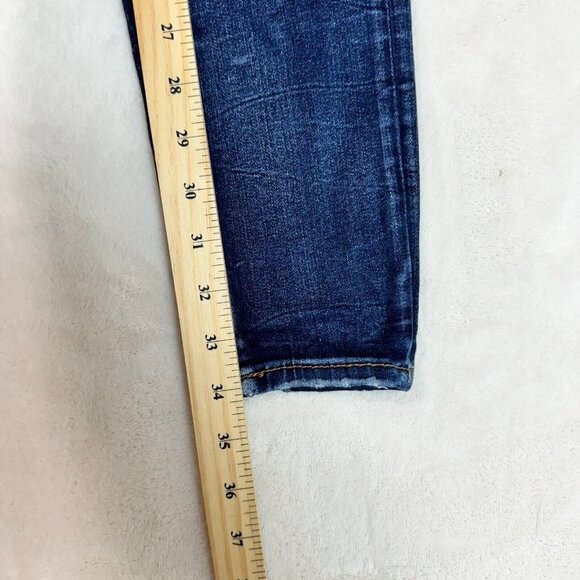 American Eagle Jeans Blue Distressed Casual Super Low Jegging Women's Size 6 - Picture 11 of 14